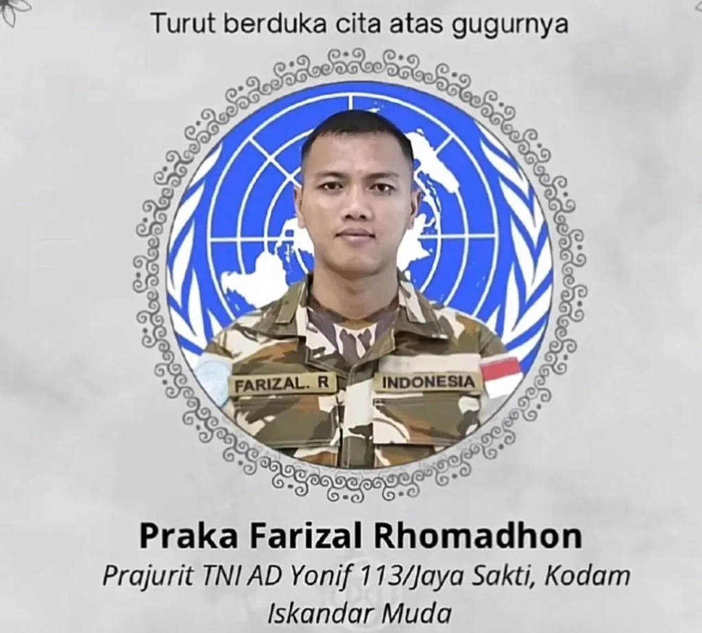 Praka Farizal Romadhon Gugur saat Bertugas dalam Misi UNIFIL di Lebanon, Muhammadiyah Sampaikan Duka