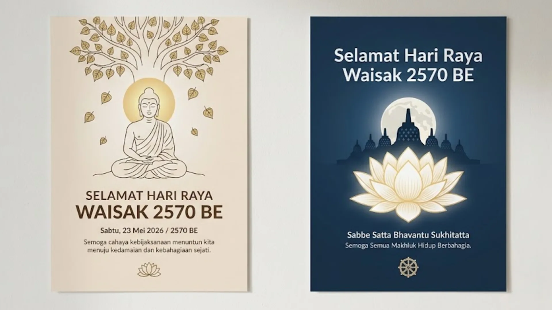 Link Poster Ucapan Waisak 2026, Download Desain Estetik & Siap Edit di Sini
