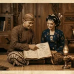 Ilustrasi orang membaca weton Primbon Jawa.(AI/KabarJawa)