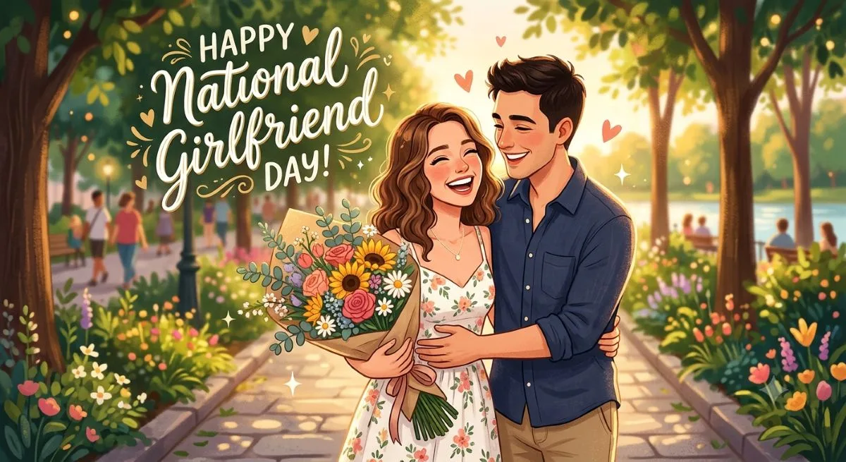 National Girlfriend Day 2026 diperingati 1 Agustus. Simak asal-usulnya dan kumpulan ucapan romantis long text untuk pacar. (Gemini AI)